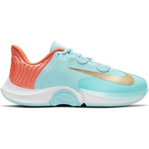 NikeCourt Air Zoom GP Turbo Women's Tennis Shoes HC -Nike ck7580 400 nikecourt air zoom gp turbo women s tennis shoes hc copa metallic gold bright mango white basic